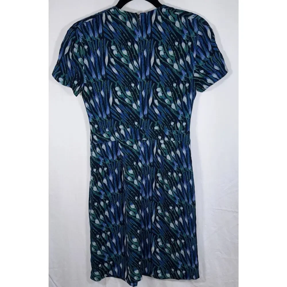 Tory Burch Short Sleeve Silk Sheath Dress Preppy Career Office Wardrobe Staple 2